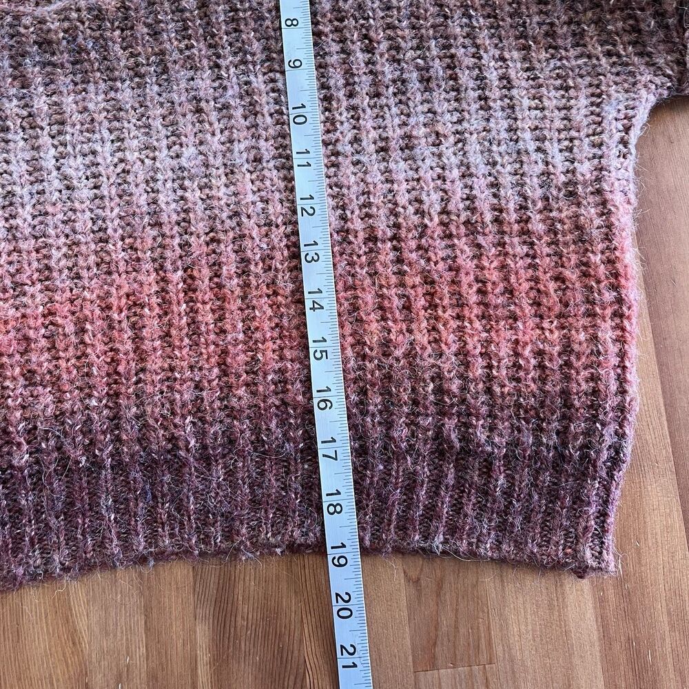 Rewind Women's Sweater Size XL Ombre Brown Tones Oversized Balloon Sleeves Boho - Picture 12 of 12